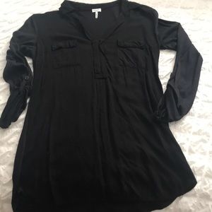 Black splendid 3/4 sleeve top